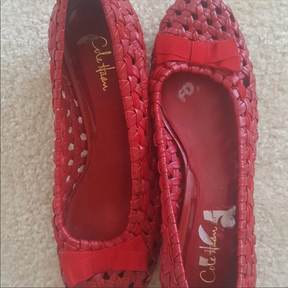 Red Cole Haan little wedges